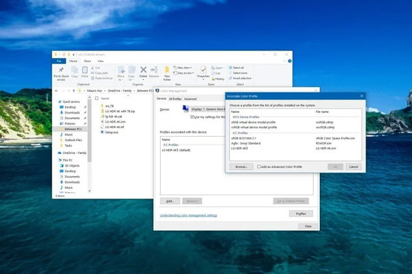 ابزار Windows Color Management